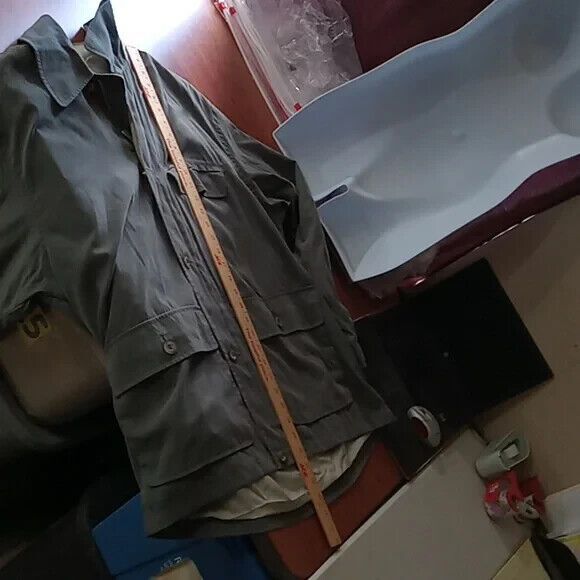 London Fog jacket men's size large Green Zipper button closure - Picture 9 of 10